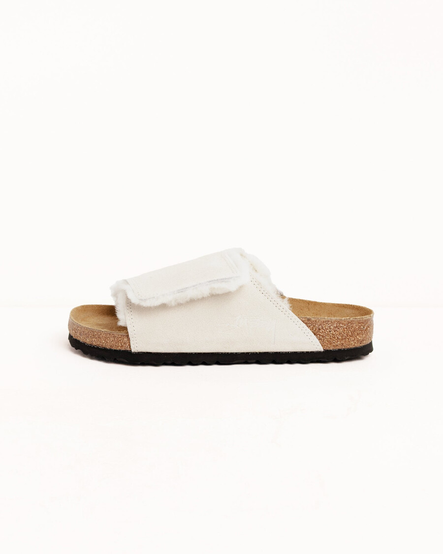 sandalias de piel de oveja solana de stüssy birkenstock