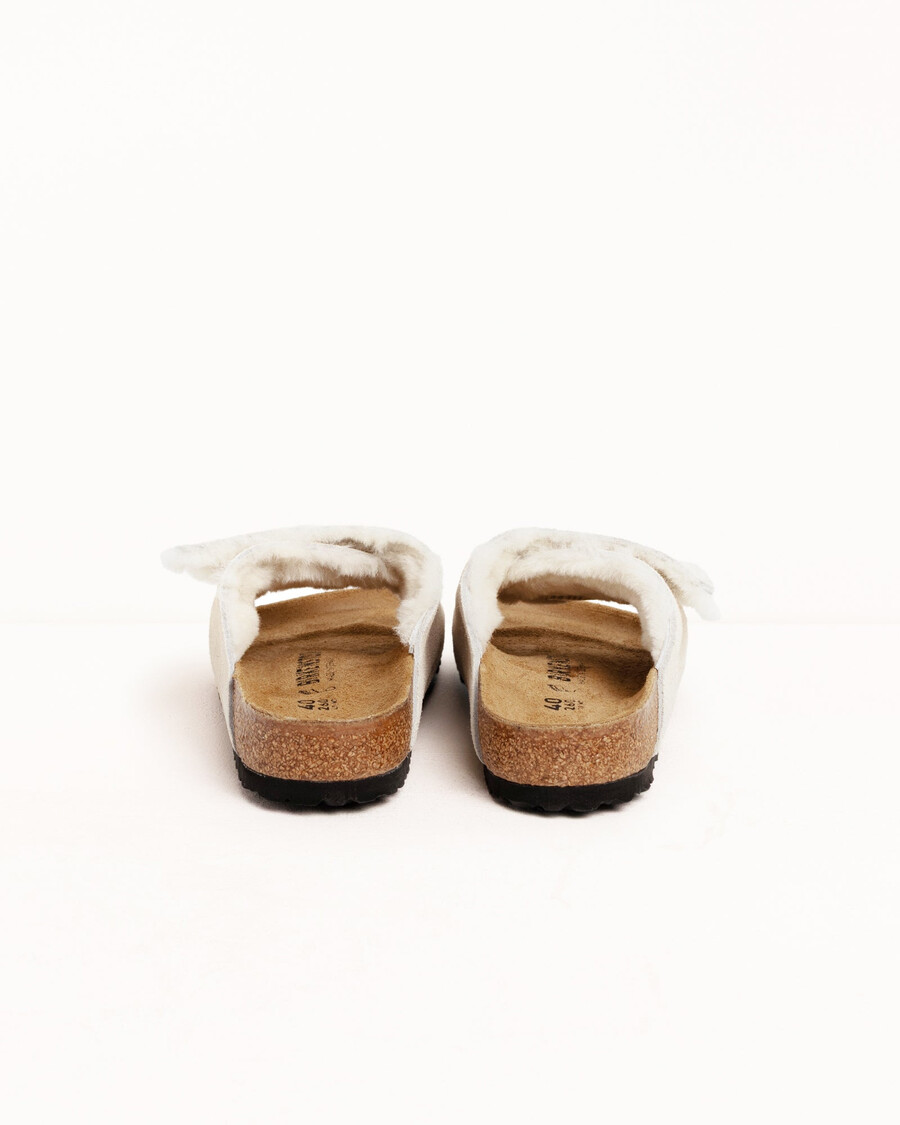 sandalias de piel de oveja solana de stüssy birkenstock