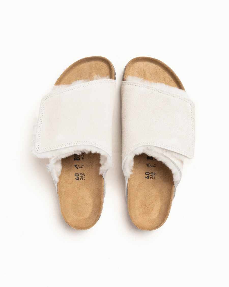 sandalias de piel de oveja solana de stüssy birkenstock