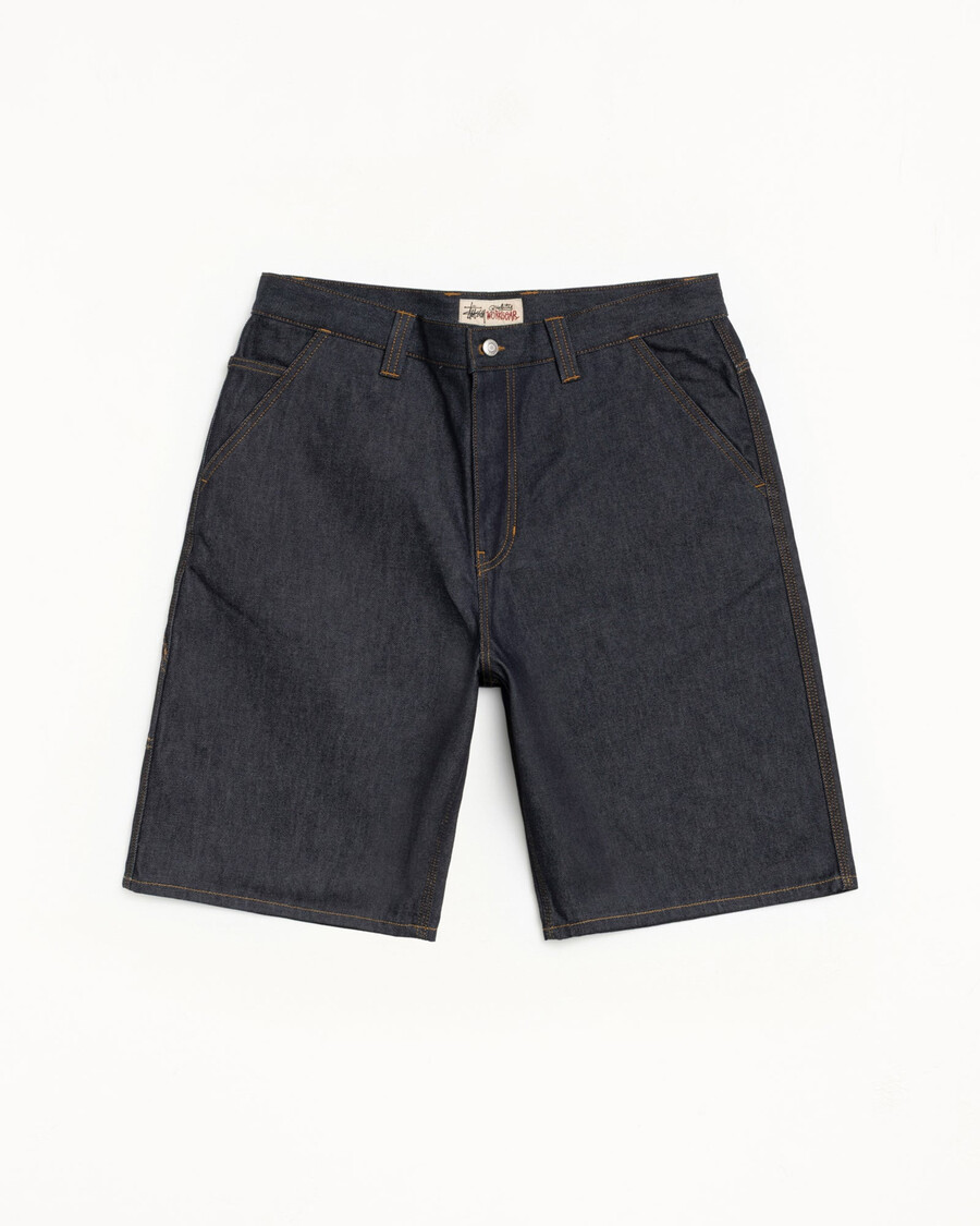 pantalón corto de trabajo de mezclilla cruda