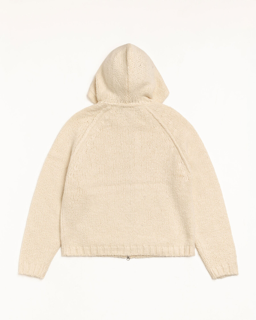 sudadera con capucha y cremallera de punto grueso