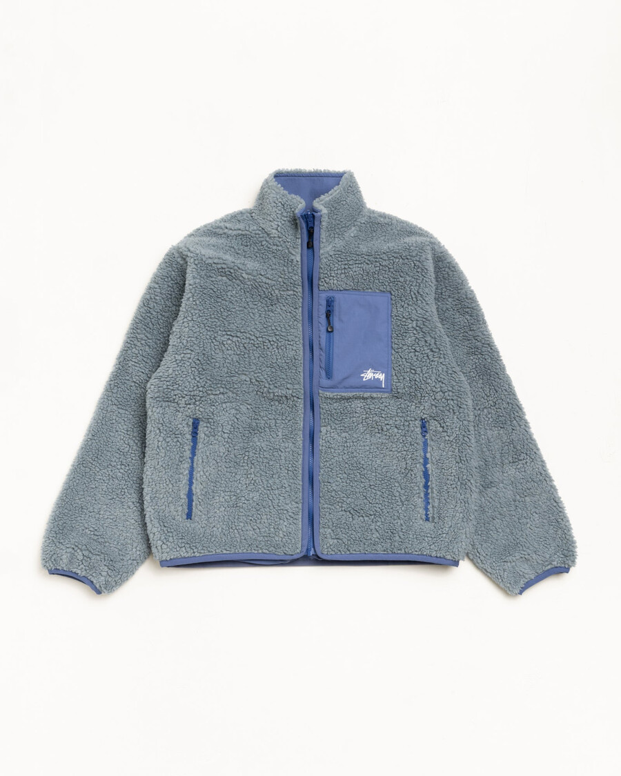 chaqueta reversible de sherpa