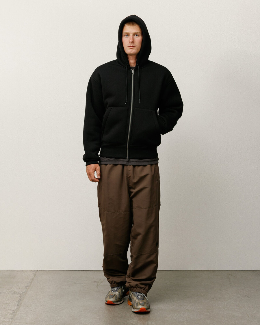 sudadera con capucha sherpa adherida