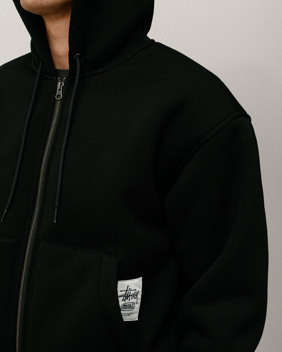 sudadera con capucha sherpa adherida