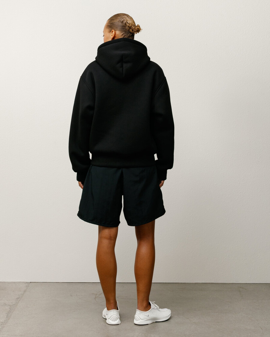 sudadera con capucha sherpa adherida