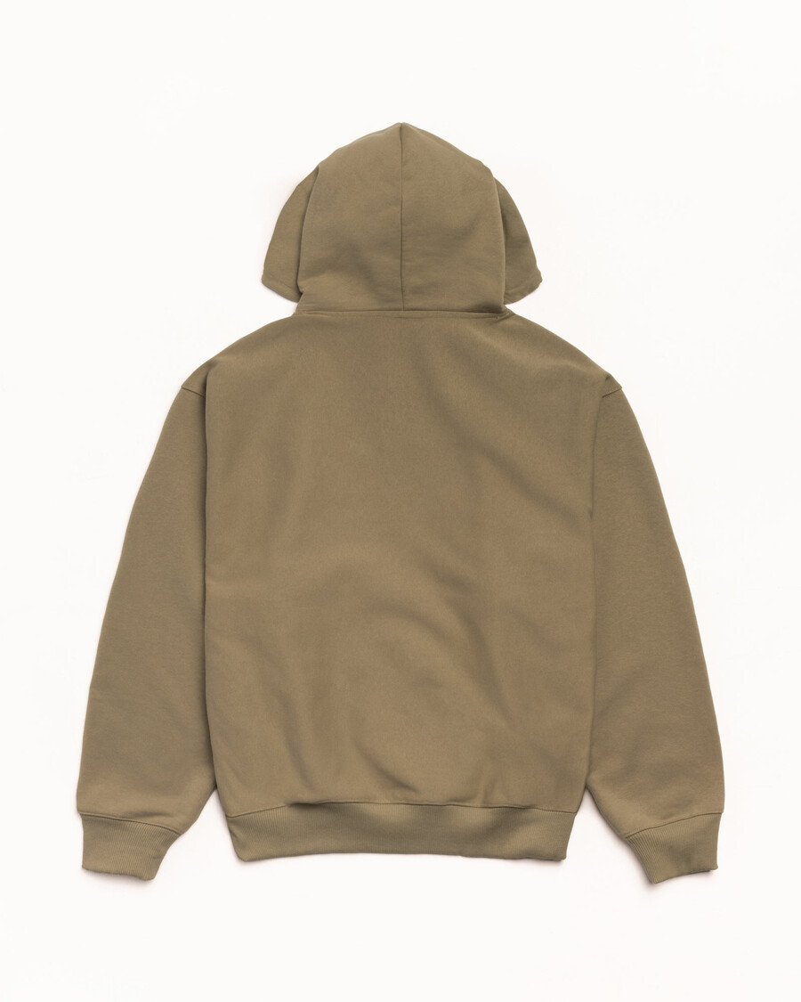 sudadera con capucha bordada con doble raya