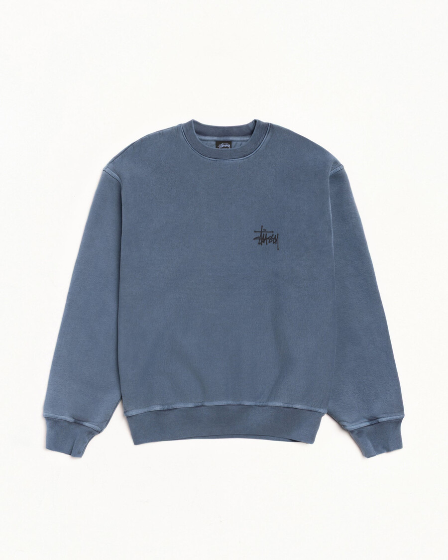 stüssy crew básico teñido con pigmentos