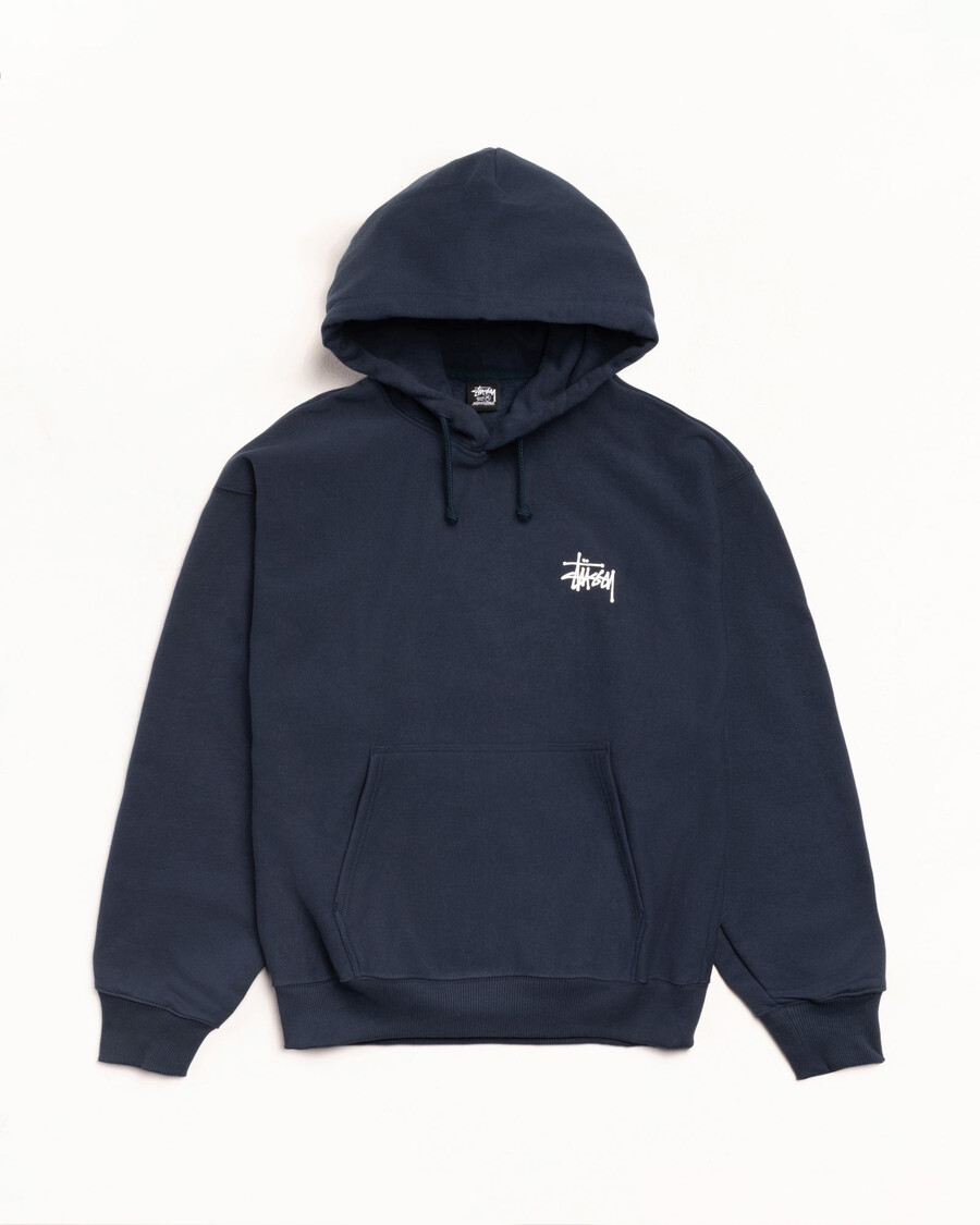 sudadera básica con capucha stüssy