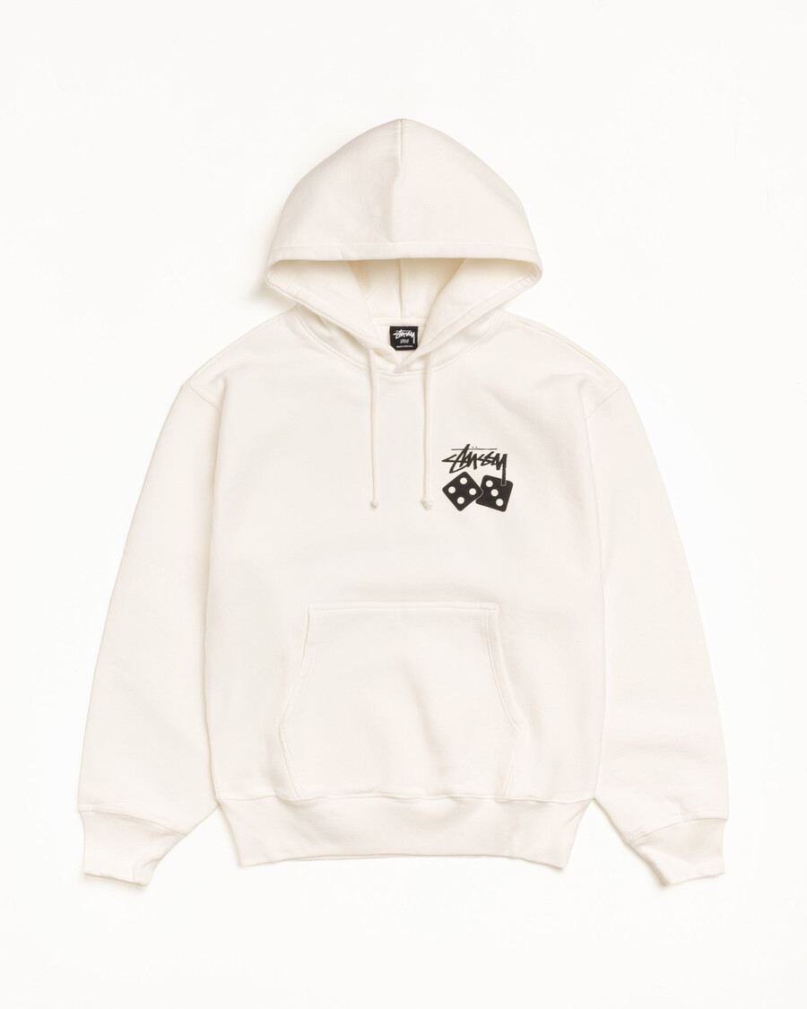 sudadera con capucha de dados teñida con pigmentos