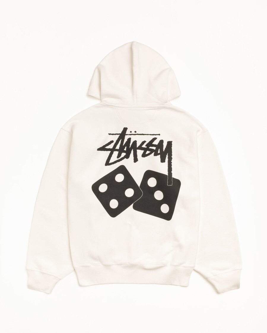 sudadera con capucha de dados teñida con pigmentos