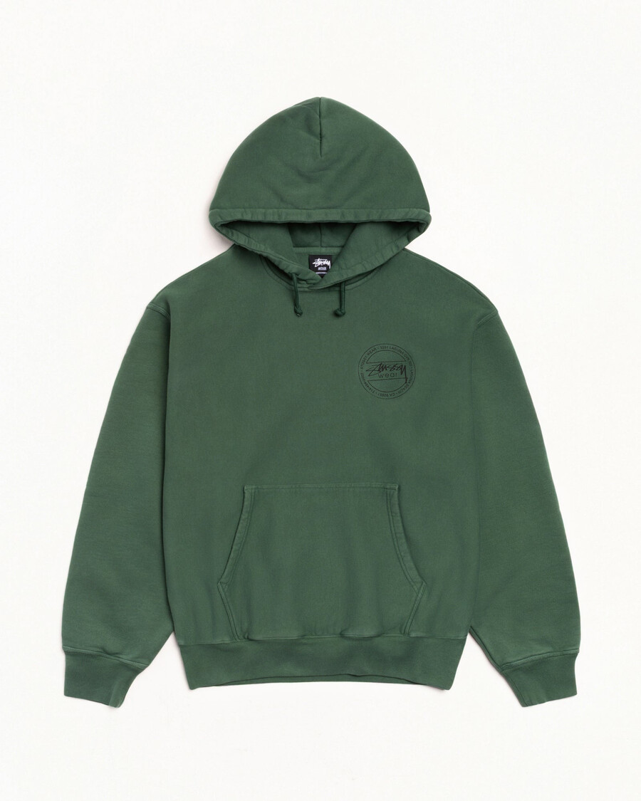 sudadera con capucha stüssy wear teñida con pigmentos