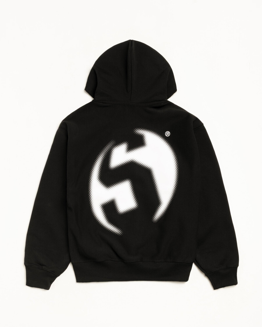 sudadera con capucha y cremallera lens