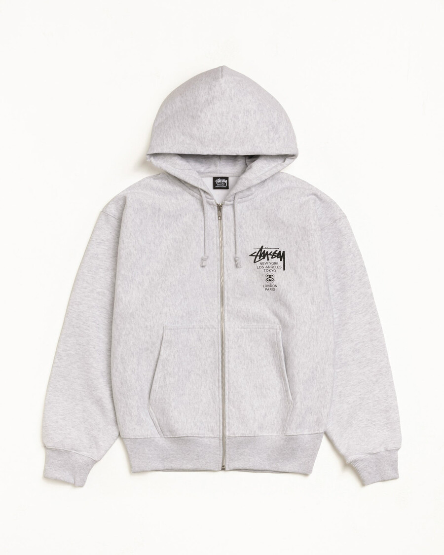 sudadera con capucha y cremallera world tour