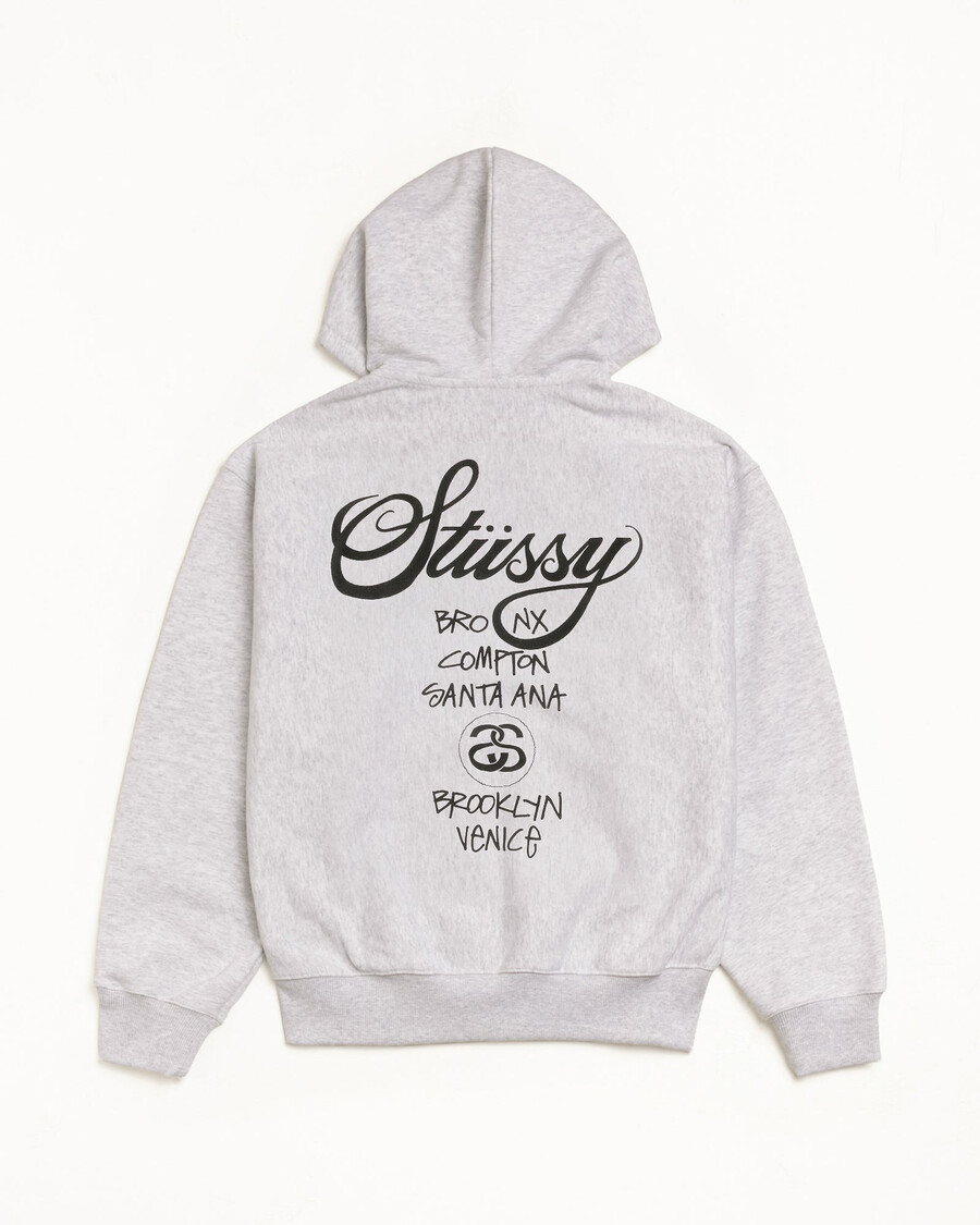 sudadera con capucha y cremallera world tour