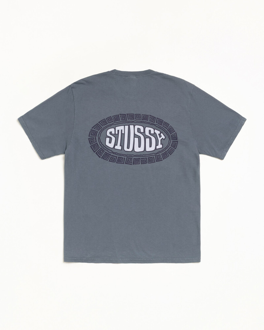 camiseta ovalada de azulejo teñida con pigmento